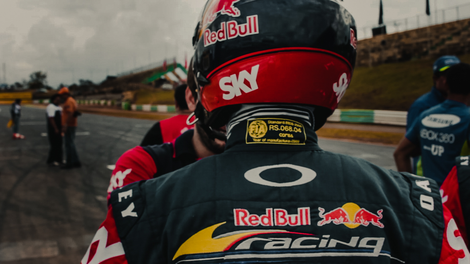 Red Bull Racing car and public atmosphere at the circuit