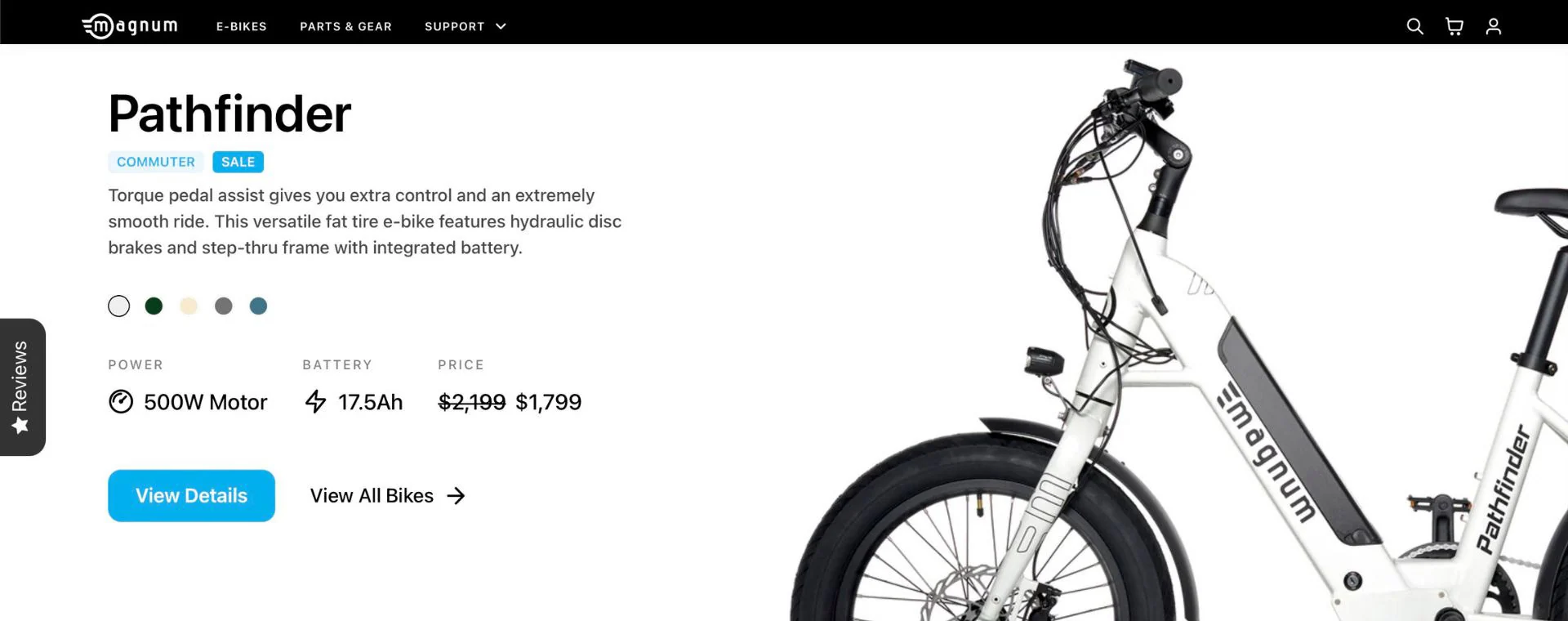 Magnum Bikes visual system applied across product and digital