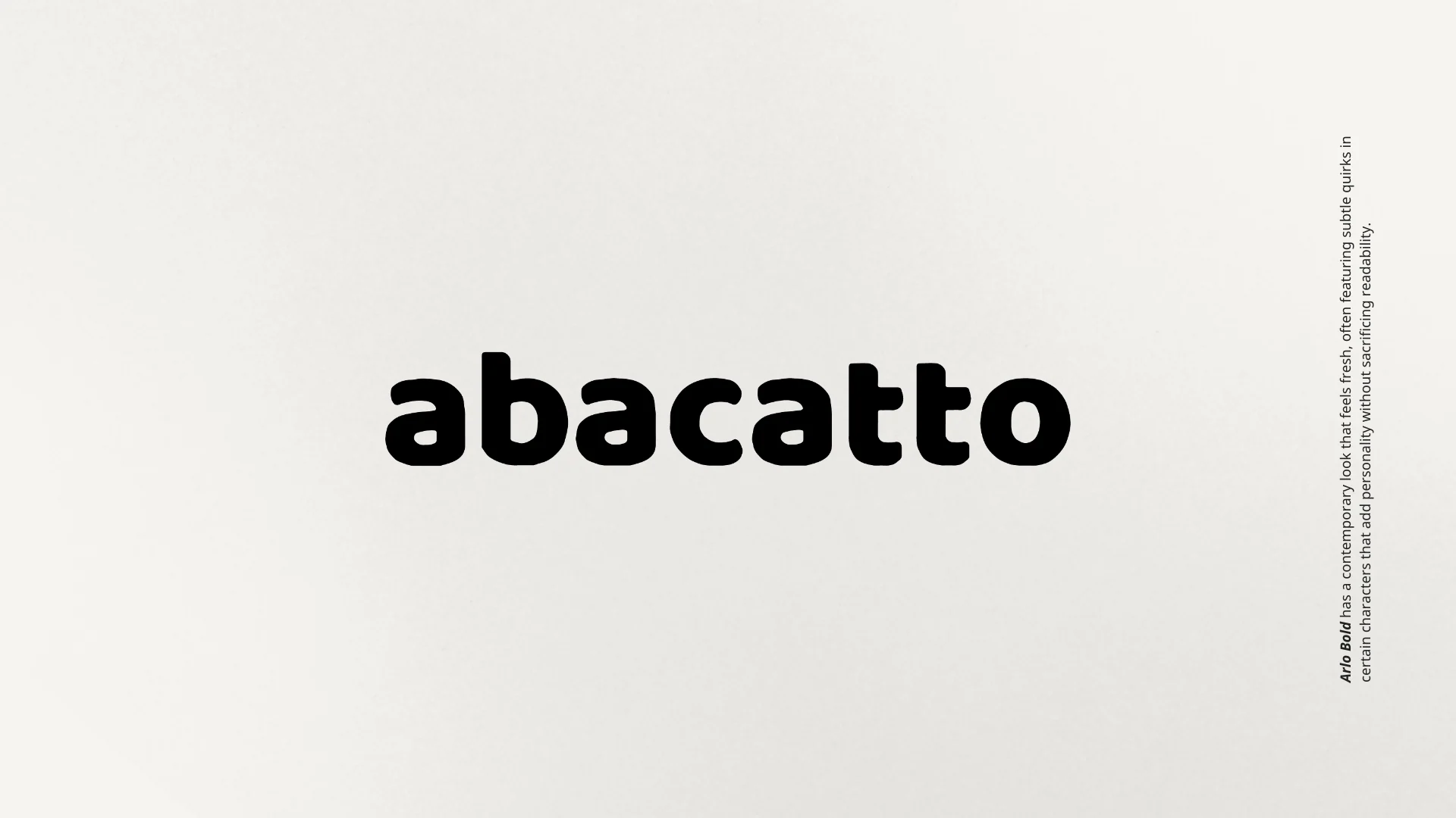 Abacatto typographic composition